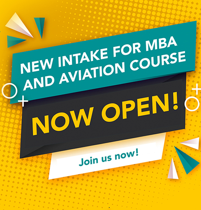New intake for MBA and Aviation programme now open!