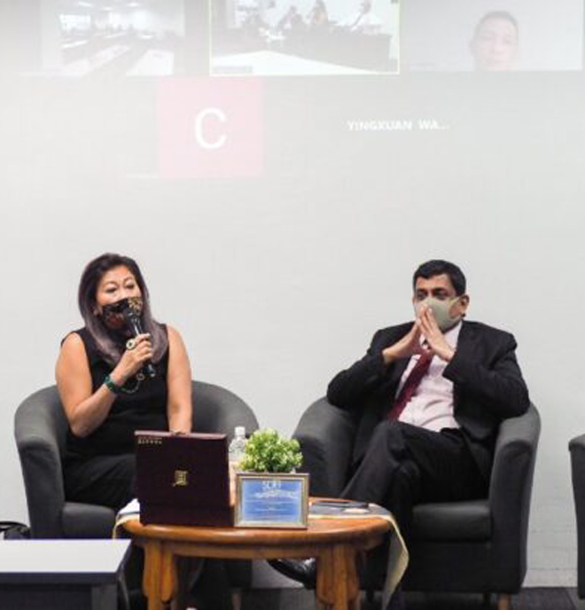 Q&A session with guest speaker Ms Monica-Yeo Alsagoff